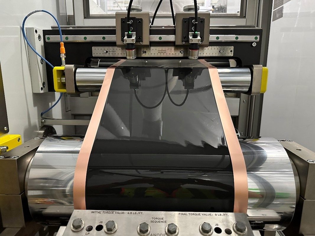 Dual-side battery electrode coating line built by IMC