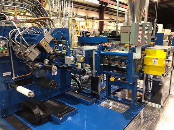 Winding and slitting section on an IMC integrated line