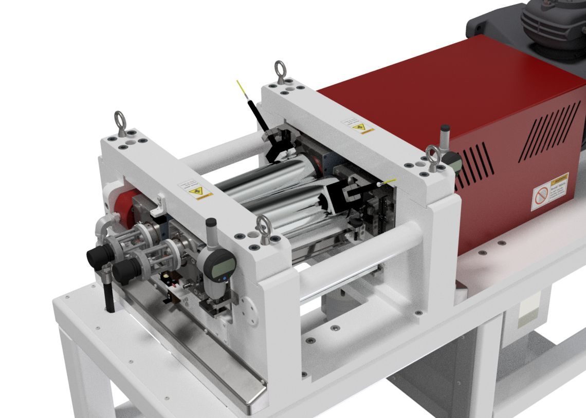 IMC lab powder mill forming a free-standing film from dry powder
